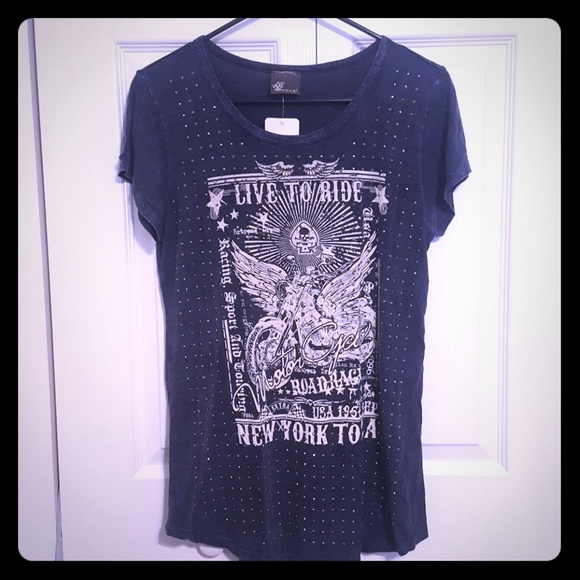 NWT beautiful biker shirt - Picture 1 of 2